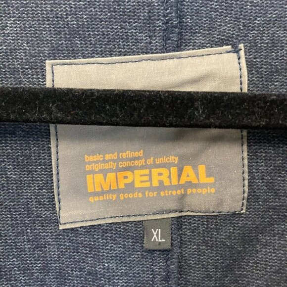 Imperial Italy Mens Knit Unconstructed Blazer Jacket XL Streetwear Preppy Blue - Picture 3 of 15